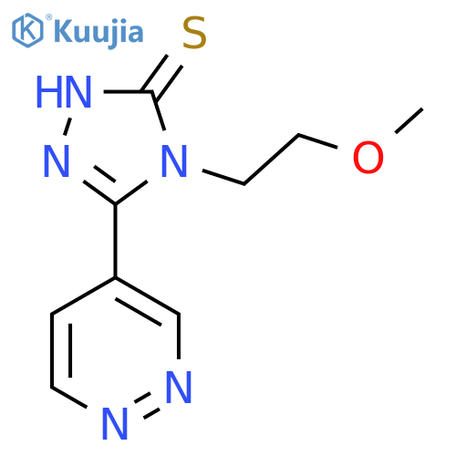 4-(2-methoxyethyl)-5-(pyridazin-4-yl)-4H-1,2,4-triazole-3-thiol structure