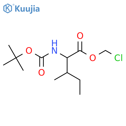 Chloromethyl 3-methyl-2-[(2-methylpropan-2-yl)oxycarbonylamino]pentanoate structure