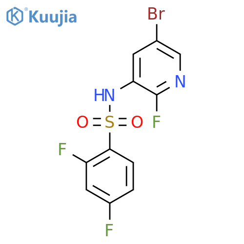 N-(5-Bromo-2-fluoropyridin-3-yl)-2,4-difluorobenzenesulfonamide structure