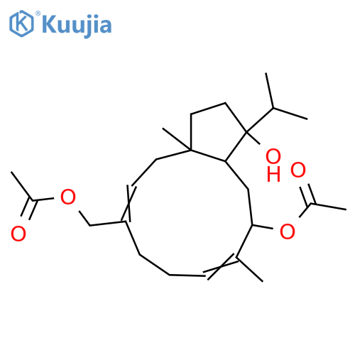 3,7-Dolabelladiene-9,12-diol; (3E,7E,9α)-form, 16-Acetoxy, 9-Ac structure