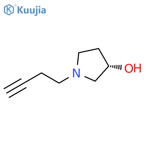 (3S)-1-(but-3-yn-1-yl)pyrrolidin-3-ol structure