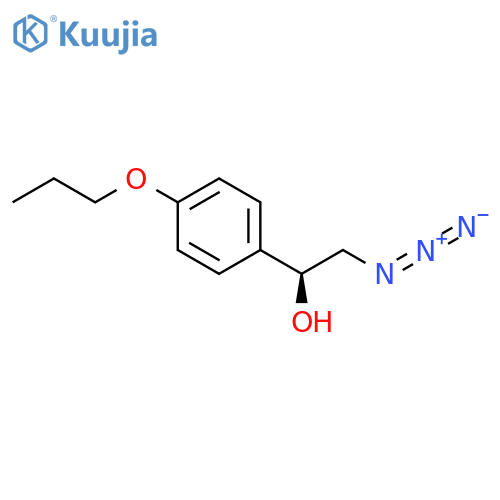 (1S)-2-azido-1-(4-propoxyphenyl)ethan-1-ol structure