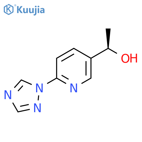 (1R)-1-6-(1H-1,2,4-triazol-1-yl)pyridin-3-ylethan-1-ol structure