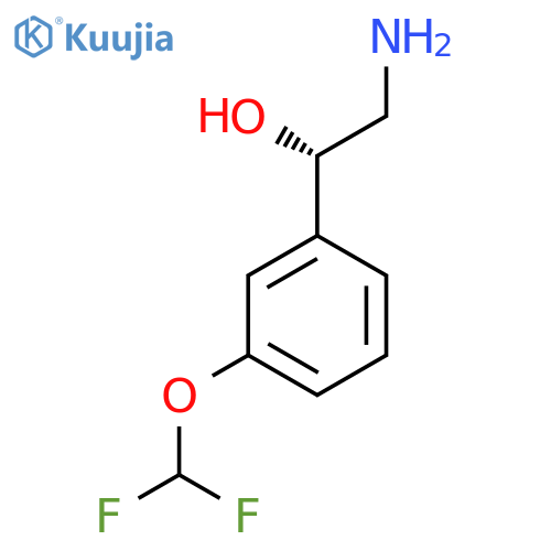 (1S)-2-amino-1-3-(difluoromethoxy)phenylethan-1-ol structure