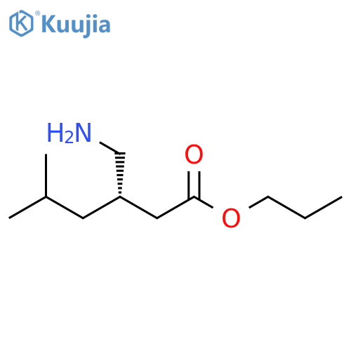 propyl (3S)-3-(aminomethyl)-5-methylhexanoate structure