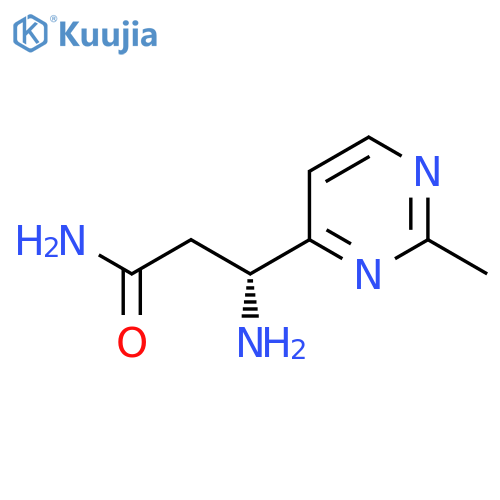 (3R)-3-amino-3-(2-methylpyrimidin-4-yl)propanamide structure