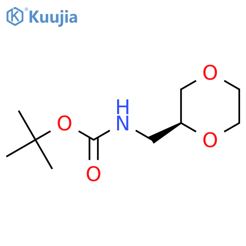 Tert-butyl (S)-((1,4-dioxan-2-YL)methyl)carbamate structure
