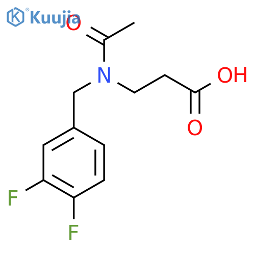 3-{N-(3,4-difluorophenyl)methylacetamido}propanoic acid structure