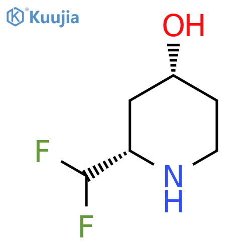 rac-(2R,4S)-2-(difluoromethyl)piperidin-4-ol structure
