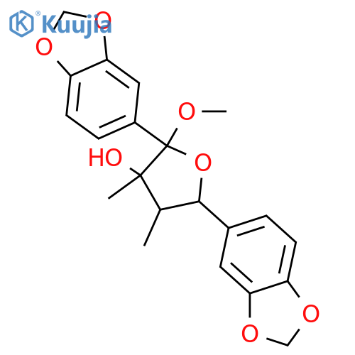 7,7'-Epoxy-8,8'-lignan-3,3',4,4',7,8-hexol; (7R,7'S,8R,8'R)-form, 3,4:3',4'-Bis(methylene), 7-Me ether structure