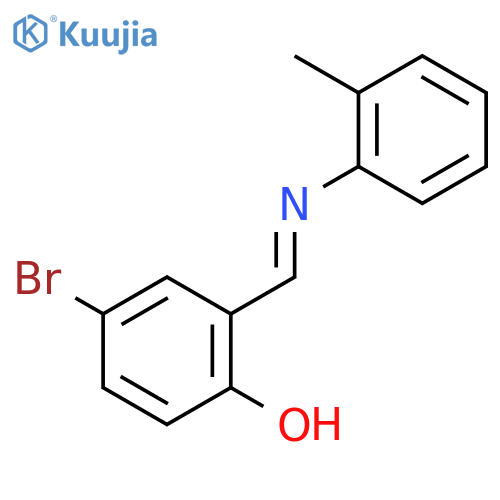 Phenol,4-bromo-2-[[(2-methylphenyl)imino]methyl]- structure