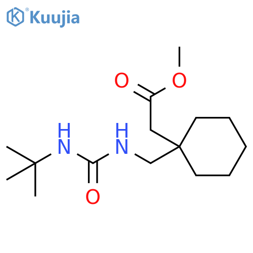methyl 2-(1-((3-(tert-butyl)ureido)methyl)cyclohexyl)acetate structure