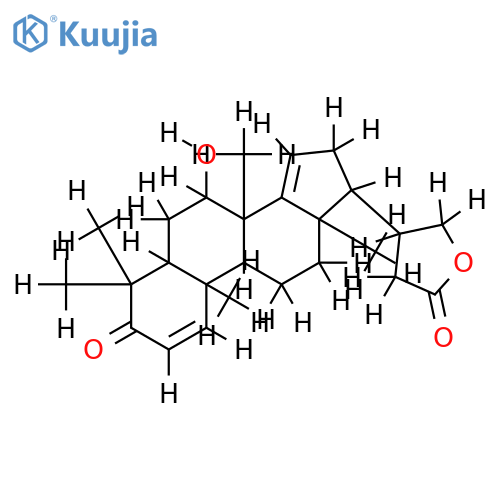 (5a,7a,13a,17a)-7-hydroxy-4,4,8-trimethyl-3-oxocarda-1,14-dienolide structure