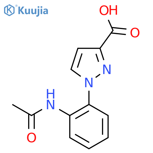 1-(2-acetamidophenyl)-1H-pyrazole-3-carboxylic acid structure
