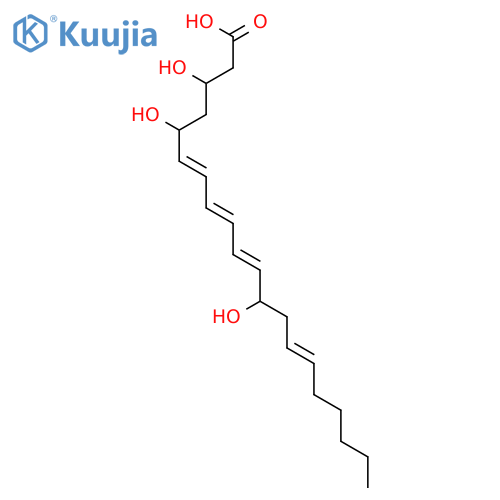 (3S,5S,12R,6Z,8E,10E,14Z)-3,5,12-Trihydroxy-6,8,10,14-eicosatetraenoic acid structure