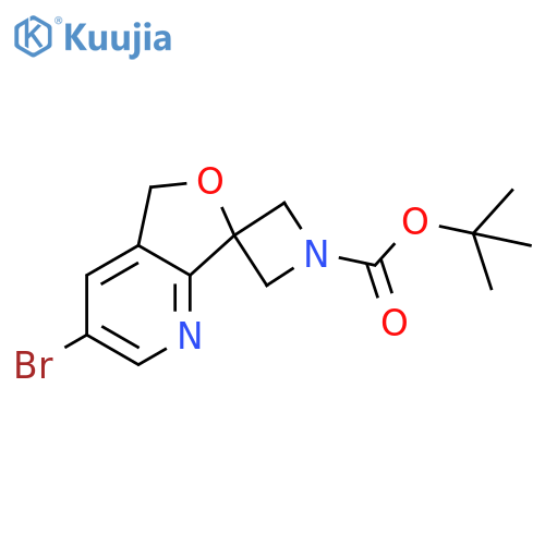 Spiro[azetidine-3,7'(5'H)-furo[3,4-b]pyridine]-1-carboxylic acid, 3'-bromo-, 1,1-dimethylethyl ester structure