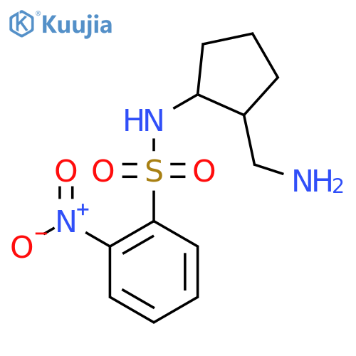 N-2-(aminomethyl)cyclopentyl-2-nitrobenzene-1-sulfonamide structure
