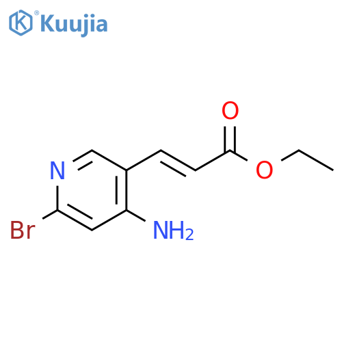 2-Propenoic acid, 3-(4-amino-6-bromo-3-pyridinyl)-, ethyl ester, (2E)- structure