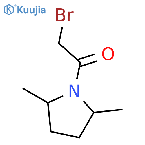 Pyrrolidine,1-(bromoacetyl)-2,5-dimethyl-, cis- (9CI) structure