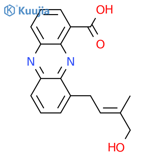 9-(3-Methyl-2-butenyl)-1-phenazinecarboxylic acid; 4'-Hydroxy(E-) structure