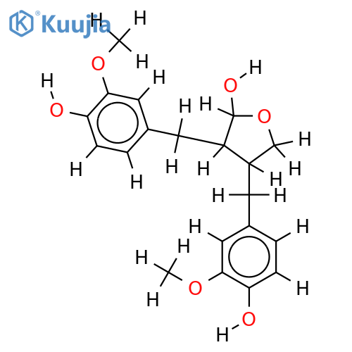(8R,8'R,9R)-4,4',9-trihydroxy-3,3'-dimethoxy-9,9'-epoxylignan structure