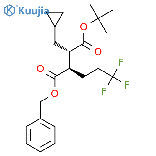 (2R,3S)-1-benzyl 4-tert-butyl 3-(cyclopropylmethyl)-2-(3,3,3-trifluoropropyl)succinate structure