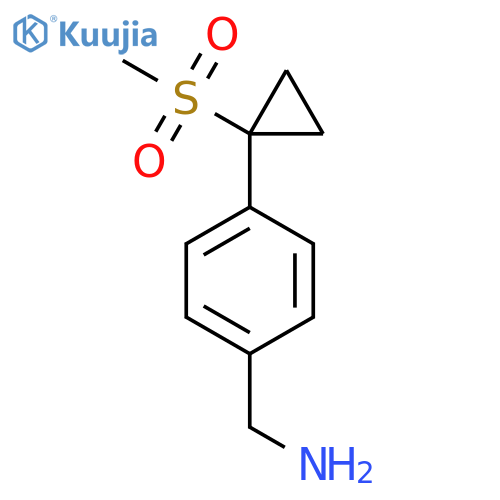4-(1-methanesulfonylcyclopropyl)phenylmethanamine structure