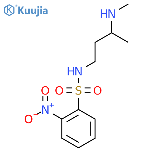 N-3-(methylamino)butyl-2-nitrobenzene-1-sulfonamide structure