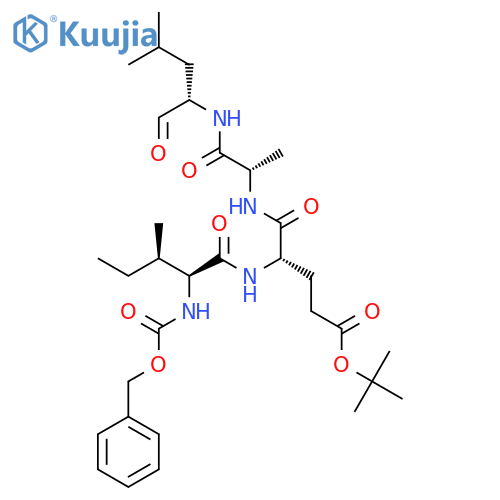 Z-Ile-Glu (OBut)-Ala-Leu-H (aldehyde) structure
