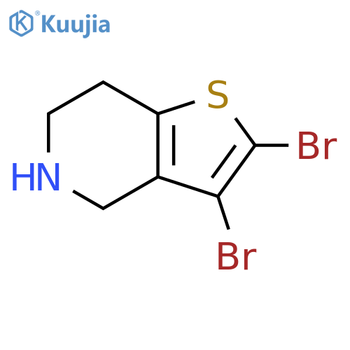 Thieno[3,2-c]pyridine, 2,3-dibromo-4,5,6,7-tetrahydro- structure