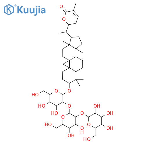 2-[1-[6-[3-[4,5-Dihydroxy-6-(hydroxymethyl)-3-[3,4,5-trihydroxy-6-(hydroxymethyl)oxan-2-yl]oxyoxan-2-yl]oxy-4,5-dihydroxy-6-(hydroxymethyl)oxan-2-yl]oxy-7,7,12,16-tetramethyl-15-pentacyclo[9.7.0.01,3.03,8.012,16]octadecanyl]ethyl]-5-methyl-2,3-dihydropyran-6-one structure
