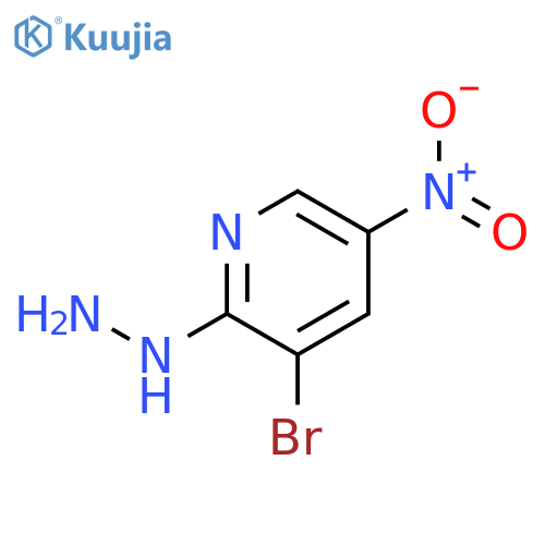 3-Bromo-2-hydrazinyl-5-nitropyridine structure