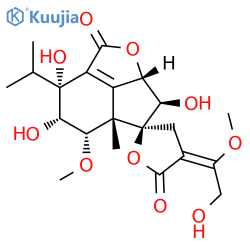 Spiro[furan-2(5H),6'(2'H)-indeno[1,7-bc]furan]-2',5-dione, 3,3',4,4',5',5'a,7',7'a-octahydro-3',4',7'-trihydroxy-4-(2-hydroxy-1-methoxyethylidene)-5'-methoxy-5'a-methyl-3'-(1-methylethyl)-, (2S,3'R,4E,4'S,5'S,5'aS,7'R,7'aS)- (9CI) structure