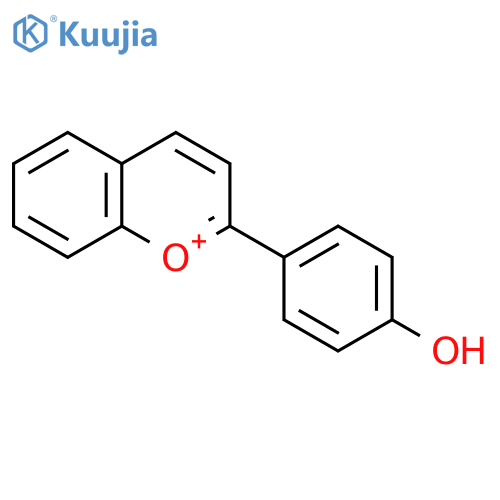 4-chromenylium-2-ylphenol structure