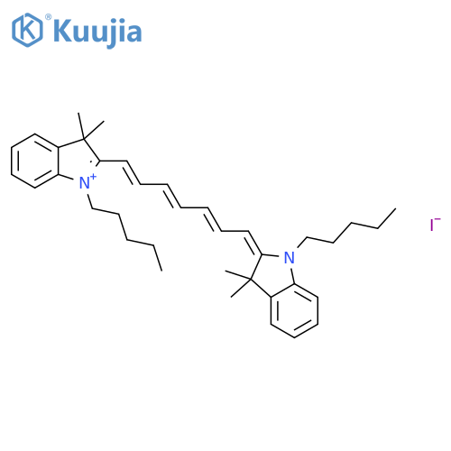 3H-Indolium,2-[7-(1,3-dihydro-3,3-dimethyl-1-pentyl-2H-indol-2-ylidene)-1,3,5-heptatrien-1-yl]-3,3-dimethyl-1-pentyl-,iodide (1:1) structure