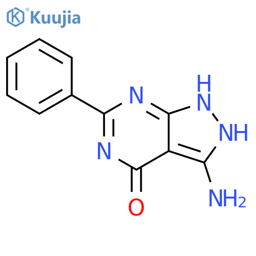 4H-Pyrazolo[3,4-d]pyrimidin-4-one,3-amino-1,5-dihydro-6-phenyl- structure