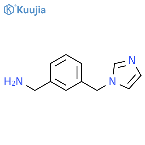 [3-(1H-imidazol-1-ylmethyl)phenyl]methanamine structure