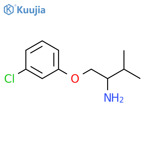 1-(3-chlorophenoxy)-3-methylbutan-2-amine structure