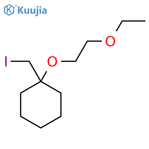 1-(2-ethoxyethoxy)-1-(iodomethyl)cyclohexane structure