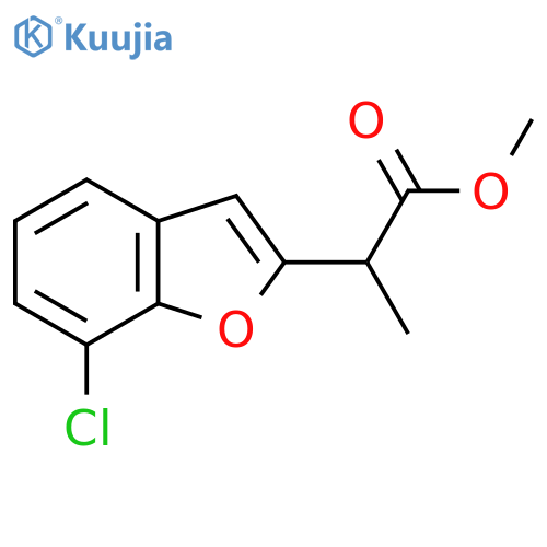 methyl 2-(7-chloro-1-benzofuran-2-yl)propanoate structure