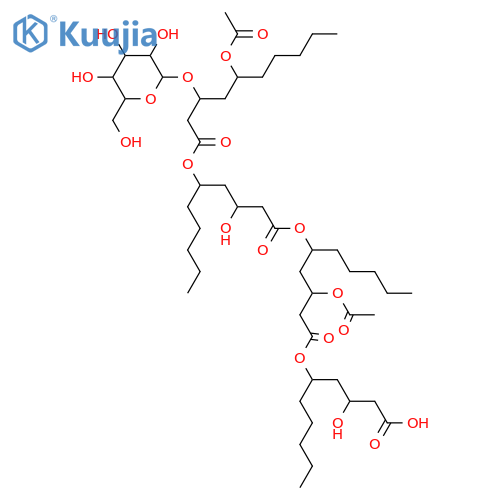 Halymecin A; 5'''-Ac, 3'''-O-β-D-mannopyranoside structure