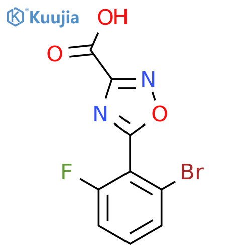 5-(2-bromo-6-fluorophenyl)-1,2,4-oxadiazole-3-carboxylic acid structure