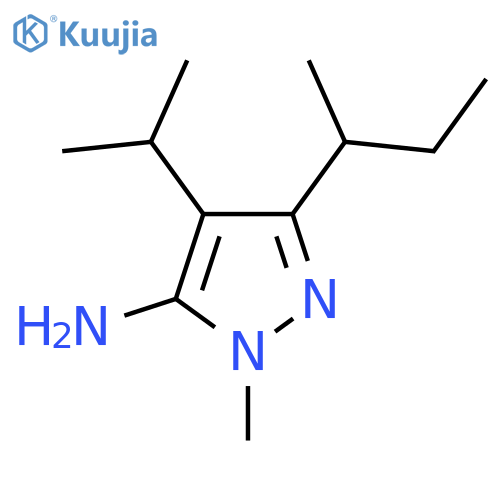 3-(butan-2-yl)-1-methyl-4-(propan-2-yl)-1H-pyrazol-5-amine structure
