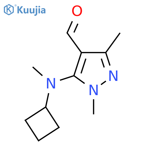 5-[Cyclobutyl(methyl)amino]-1,3-dimethyl-1H-pyrazole-4-carbaldehyde structure