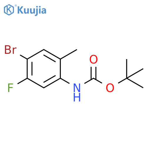 Carbamic acid, N-(4-bromo-5-fluoro-2-methylphenyl)-, 1,1-dimethylethyl ester structure