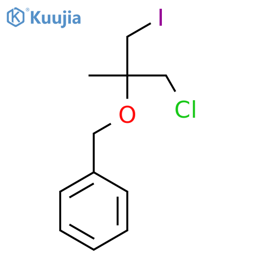 {(1-chloro-3-iodo-2-methylpropan-2-yl)oxymethyl}benzene structure