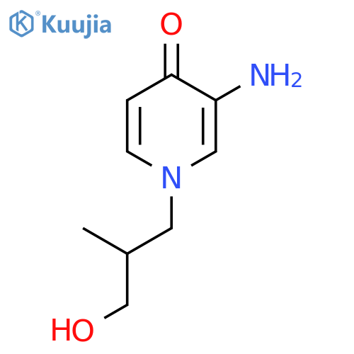 3-Amino-1-(3-hydroxy-2-methylpropyl)-1,4-dihydropyridin-4-one structure