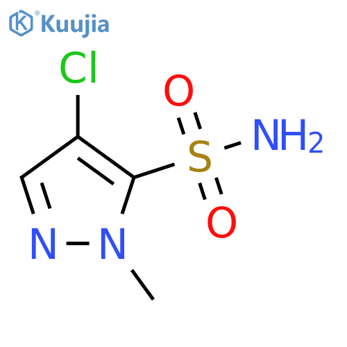 4-chloro-1-methyl-1H-pyrazole-5-sulfonamide structure