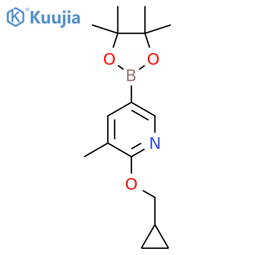 2-Cyclopropylmethoxy-3-methyl-5-(4,4,5,5-tetramethyl-[1,3,2]dioxaborolan-2-yl)-pyridine structure