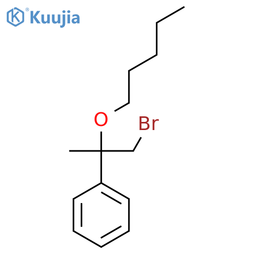 1-bromo-2-(pentyloxy)propan-2-ylbenzene structure
